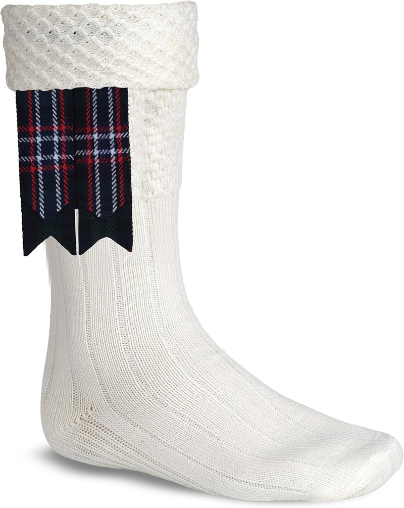Allsafe Traders Store Scottish Tartan Kilt Flashes with Elastic Adjusters - Image 2